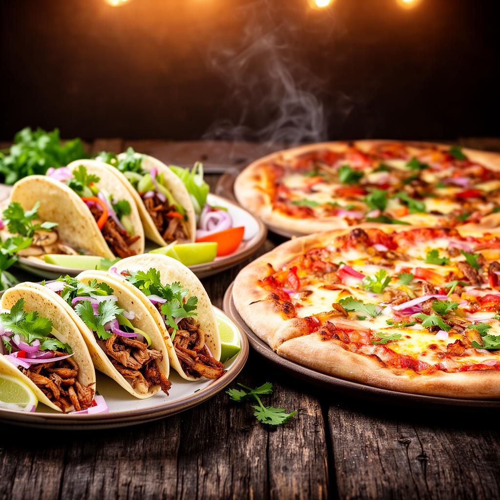 Tacos et pizzas